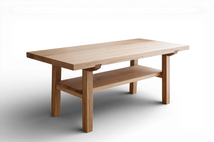 Couchtisch aus Holz im skandinavischen Stil – Handgefertigtes Design aus natürlicher Eiche