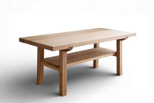 Couchtisch aus Holz im skandinavischen Stil – Handgefertigtes Design aus natürlicher Eiche