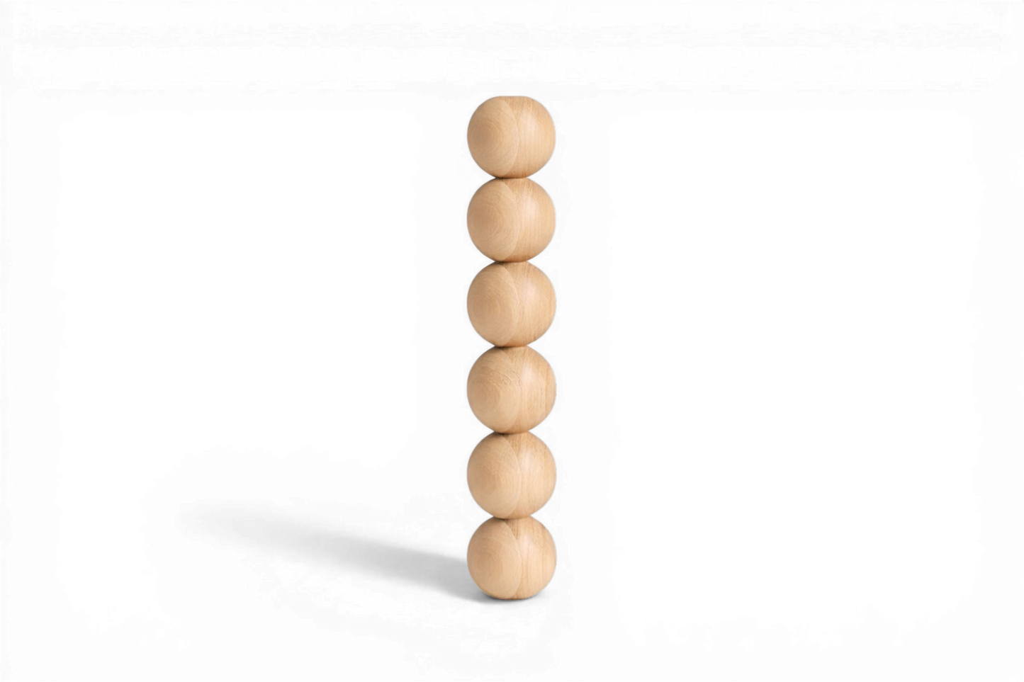 Tischbein aus Holz – gedrehtes Design mit sechs Kugeln, 491 mm