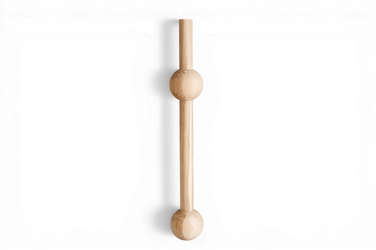 Möbelbein aus Holz mit einzelnem Kugelschliff – Gedrechselter Tischfuß, H760 mm