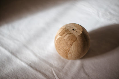 Runder gedrechselter Möbelfuß mit Kugel-Detail – Kompaktes Design, H80 mm