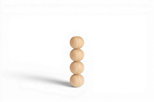 Furniture Leg with Four Spheres Detail – Handmade, H326 mm