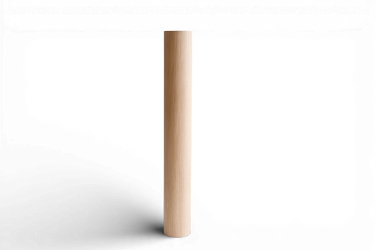 Gedrechselter Tisch- & Bartischfuß aus Holz – Glattes gerades Design, H690 mm
