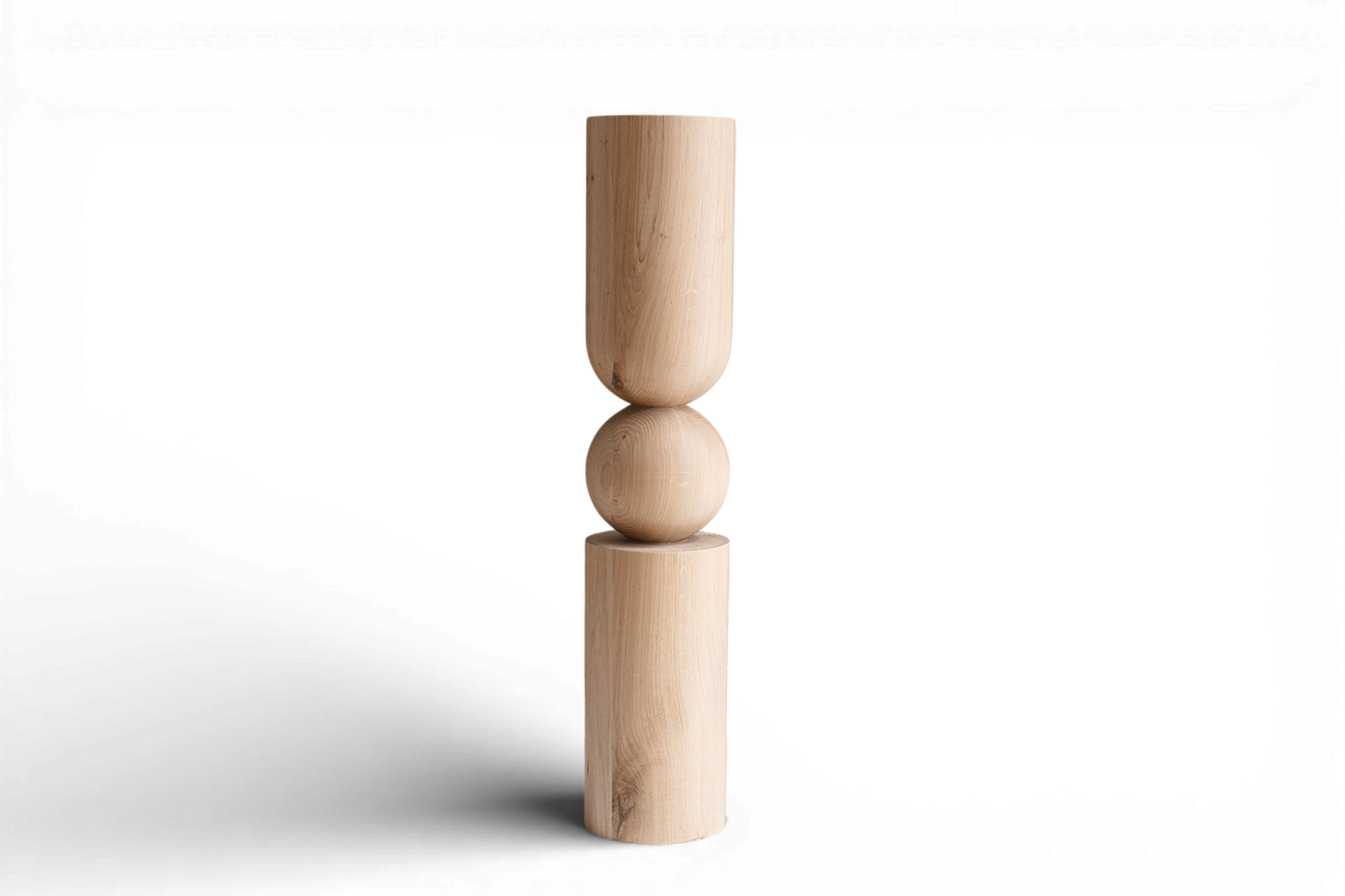 Holztisch- & Bartischbein mit Kugelfuß – Handgefertigtes Design, H690 mm