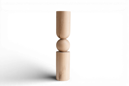 Holztisch- & Bartischbein mit Kugelfuß – Handgefertigtes Design, H690 mm