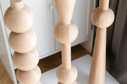 Massivholzmöbelbeine aus Eiche – handgefertigte Tischbeine, 4er-Set, H760 mm