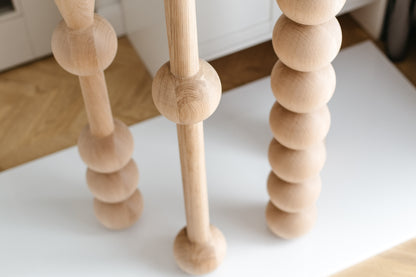 Massivholzmöbelbeine aus Eiche – handgefertigte Tischbeine, 4er-Set, H760 mm