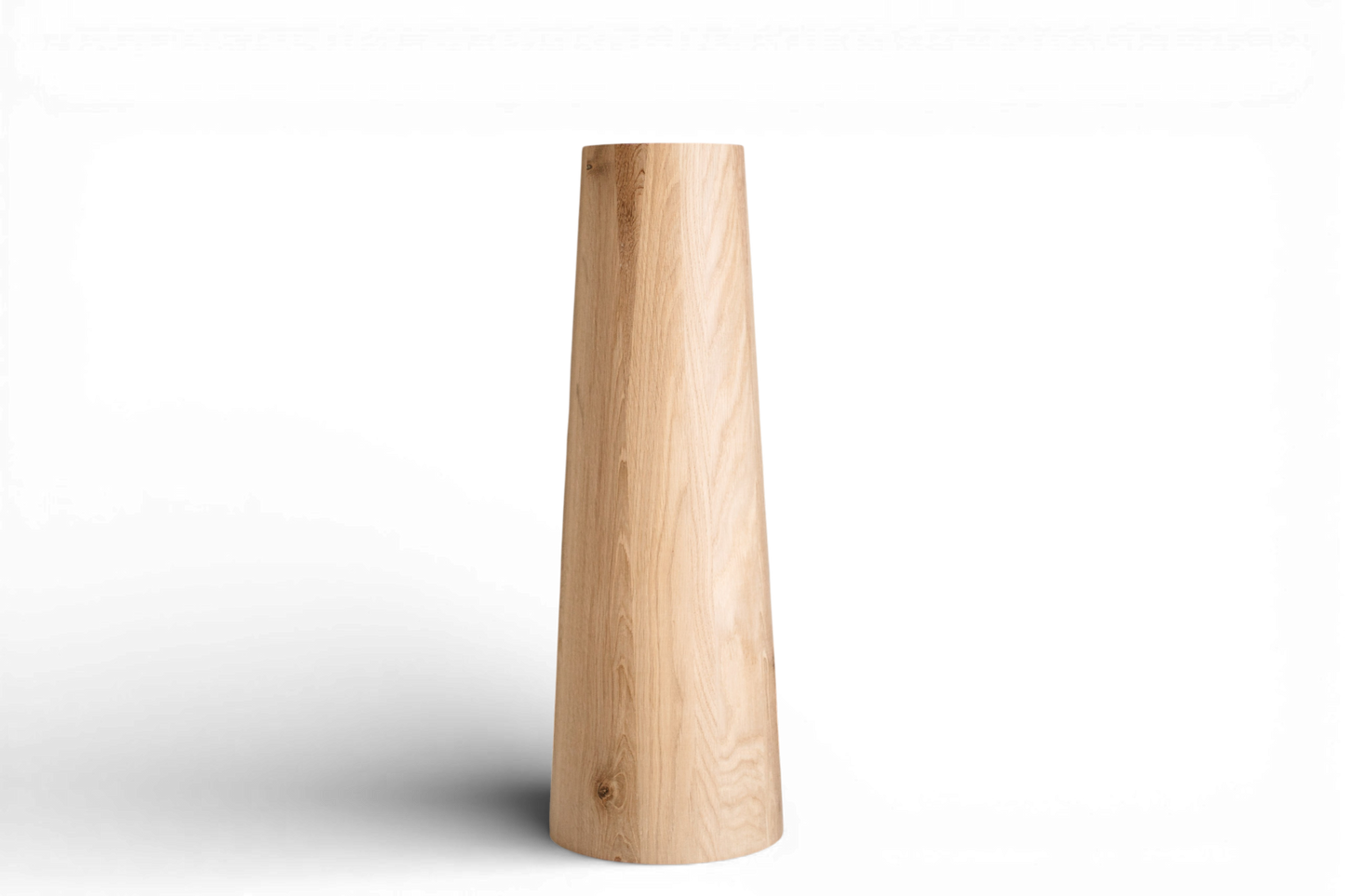 Konisches Esstischbein aus Holz – Drechselgestell, H700 mm