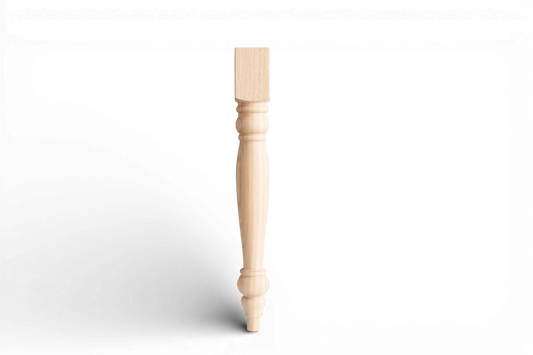 Classic Wooden Table Leg – Lathe-Turned Furniture Support, H740 mm