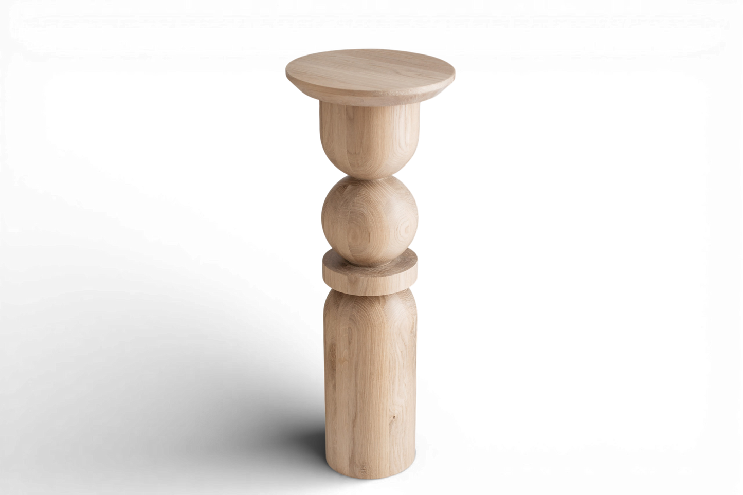 Holzsockel – Beistelltisch oder Pflanzenständer, gedrechseltes Design, H900 mm