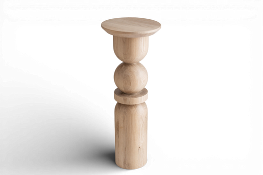 Holzsockel – Beistelltisch oder Pflanzenständer, gedrechseltes Design, H900 mm