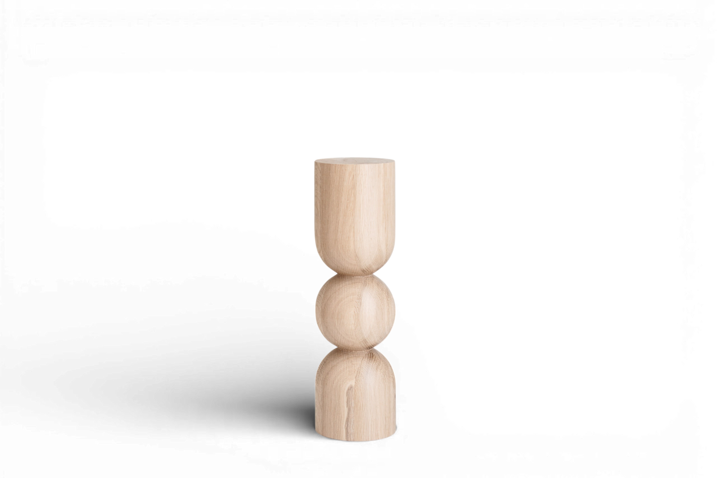 Kaffeetischbein aus Naturholz mit Kugeldetail – gedrechseltes Design, H400 mm