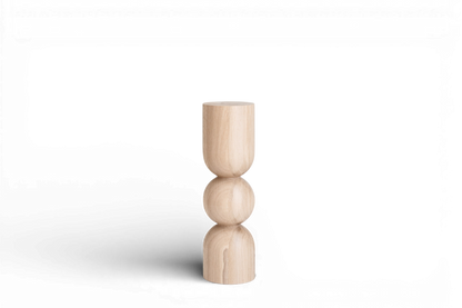 Kaffeetischbein aus Naturholz mit Kugeldetail – gedrechseltes Design, H400 mm