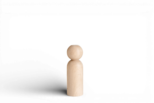 Möbelfüße aus Holz mit Kugelschmuck – Handgefertigtes Design, H305 mm
