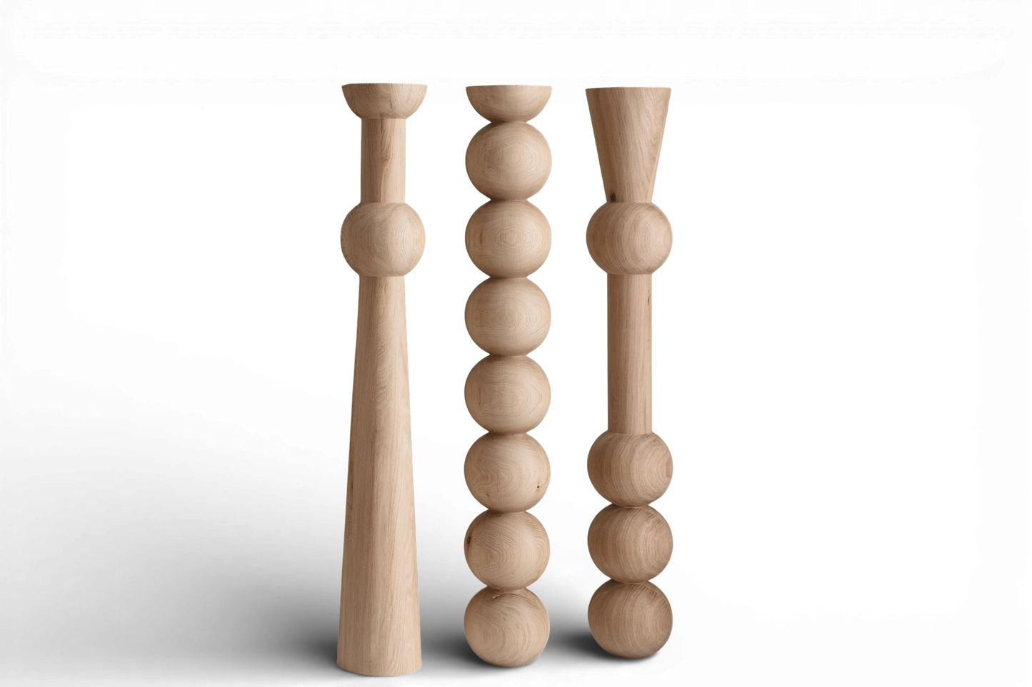 Tisch- und Bartischbeine aus Holz – handgefertigte Möbelbeine, 3er-Set, H1100 mm