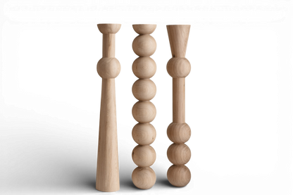 Tisch- und Bartischbeine aus Holz – handgefertigte Möbelbeine, 3er-Set, H1100 mm
