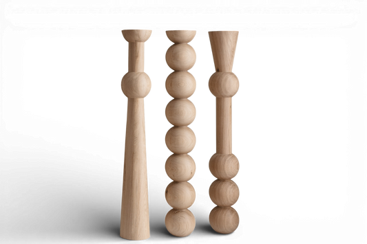 Tisch- und Bartischbeine aus Holz – handgefertigte Möbelbeine, 3er-Set, H1100 mm
