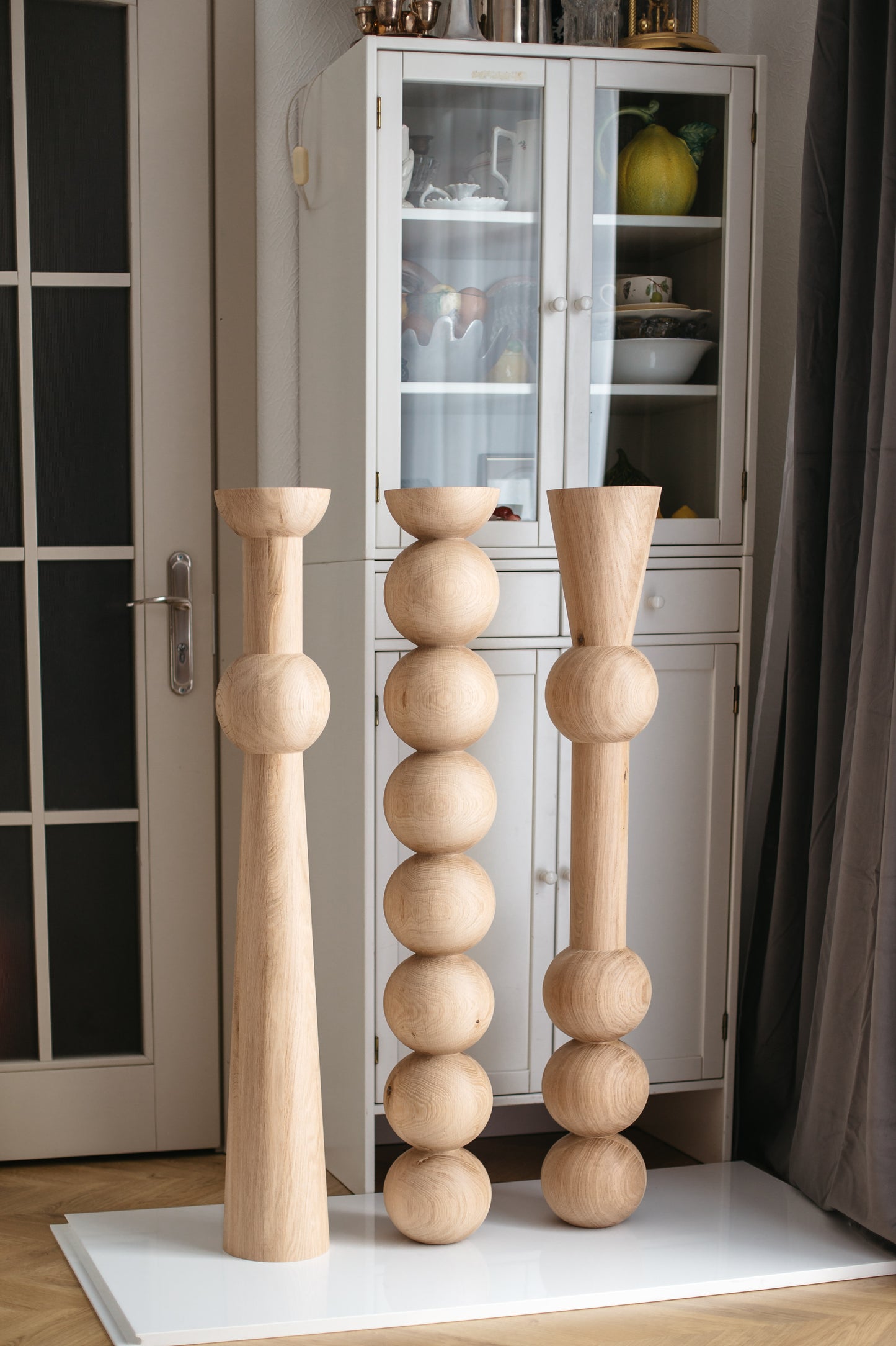 Tisch- und Bartischbeine aus Holz – handgefertigte Möbelbeine, 3er-Set, H1100 mm