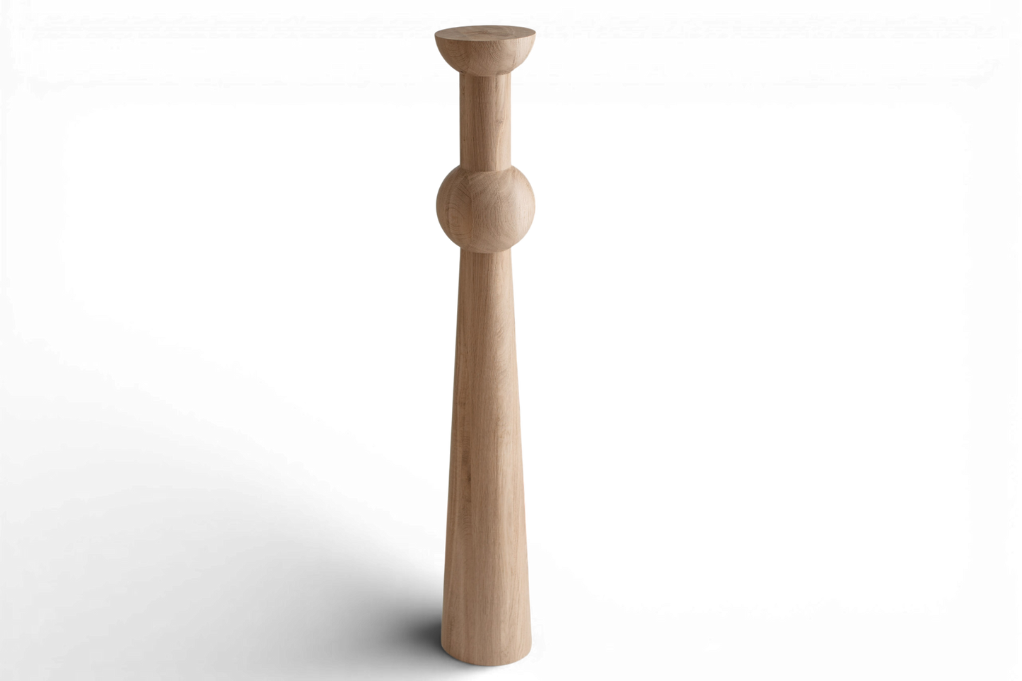 Hoher Holztisch & Barstützbein – Drechseldesign, H1100 mm
