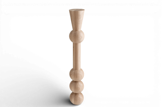 Hoher Holztisch & Barbein – Handgemachte Möbelstütze, H1100 mm