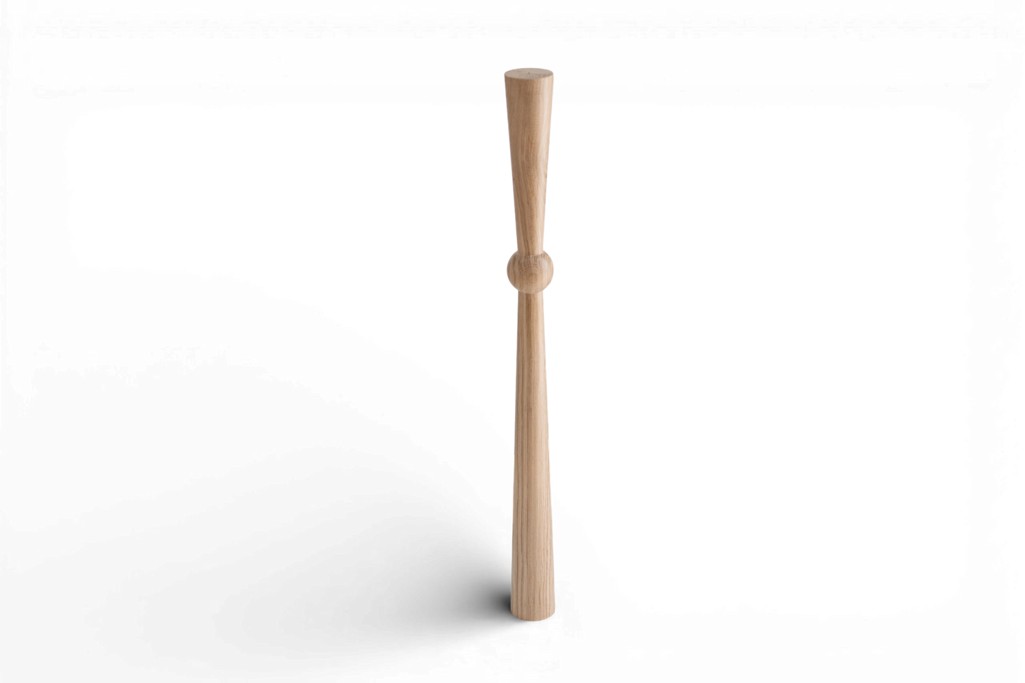 Holztisch- & Bartischbein mit zentralem Kugeldetail – Drechseldesign, H870 mm