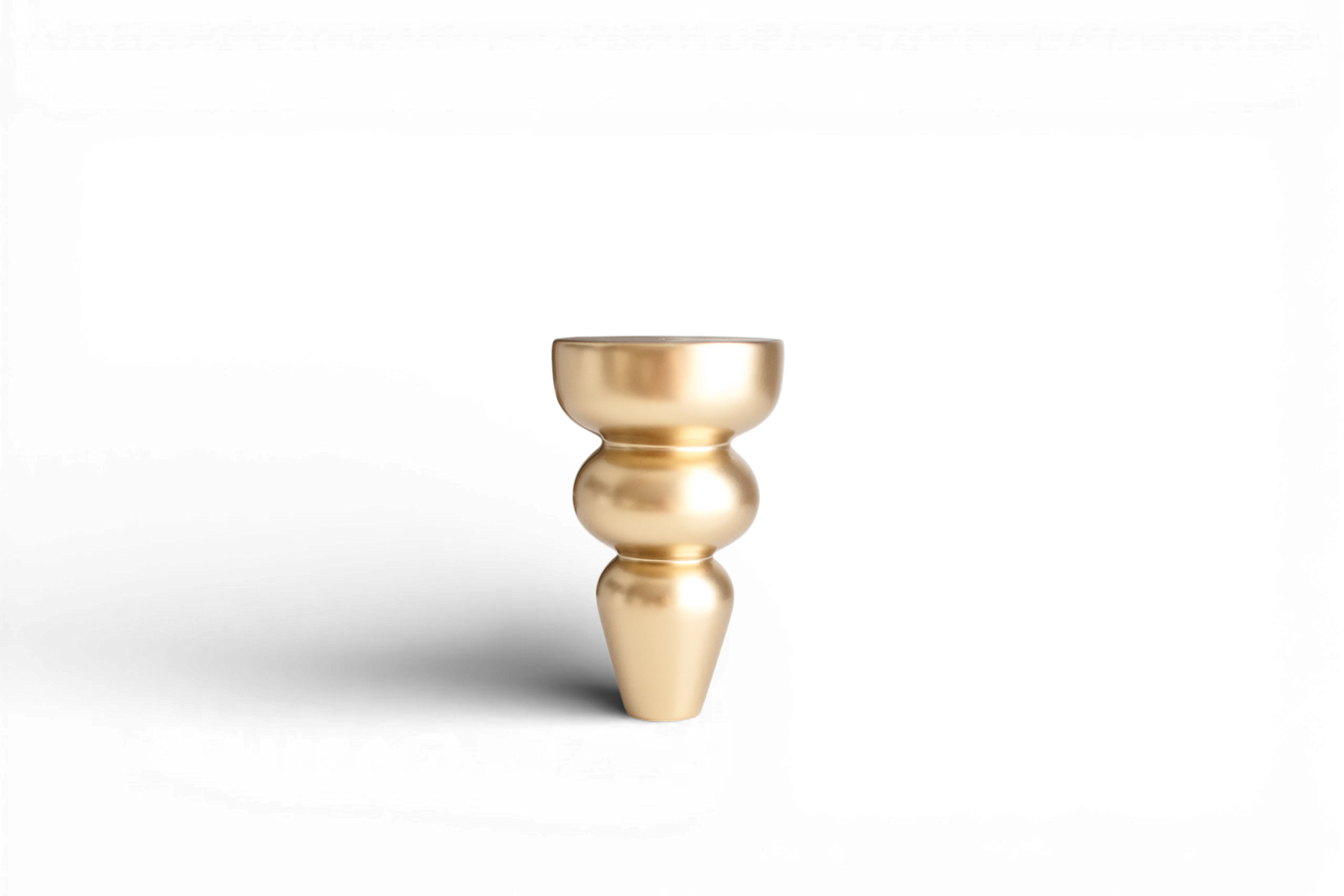 Möbelfuß aus Birkenholz – Gold Matt (IGM), H155 mm