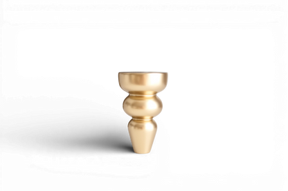 Möbelfuß aus Birkenholz – Gold Matt (IGM), H155 mm