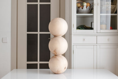 Holztisch- & Couchtischbein mit Dreikugel-Detail – Handgefertigtes Design, H612 mm