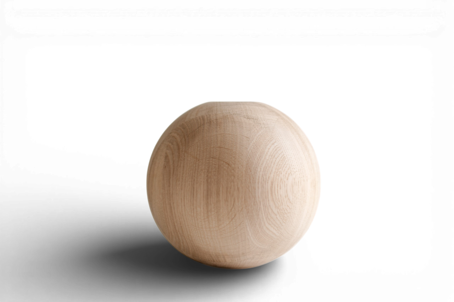 Rund gedrechselter Möbelbein mit Kugelsymbol – Drechseldesign, H180 mm