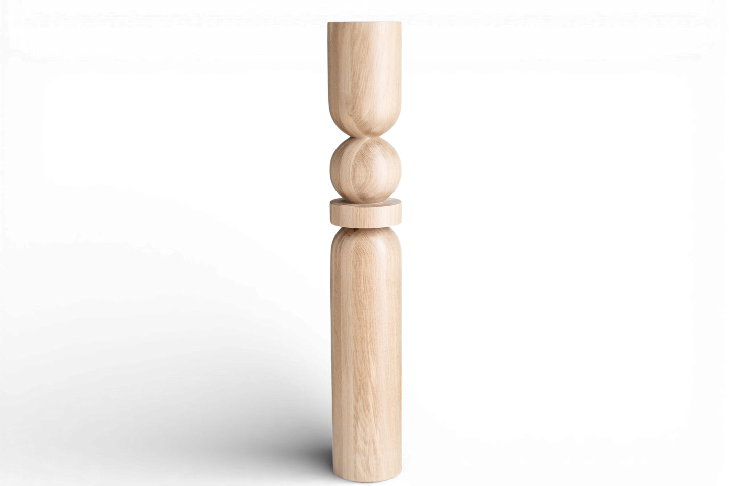 Wooden Table & Kitchen Island Leg with Center Sphere – Handmade Design, H900 mm