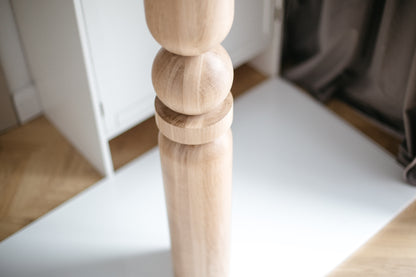 Wooden Table & Kitchen Island Leg with Center Sphere – Handmade Design, H900 mm