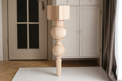 Holz-Frühstücksbar- & Tischstützbein – handgemachtes Möbelgestell, H890 mm