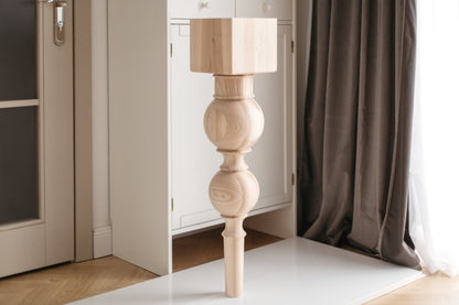Holz-Frühstücksbar- & Tischstützbein – handgemachtes Möbelgestell, H890 mm