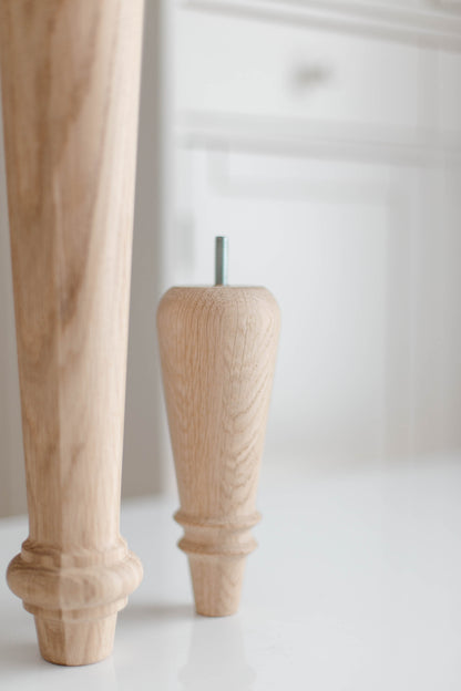Klassische Holzmöbelfüße – Handgefertigte Stützbeine, H180 mm