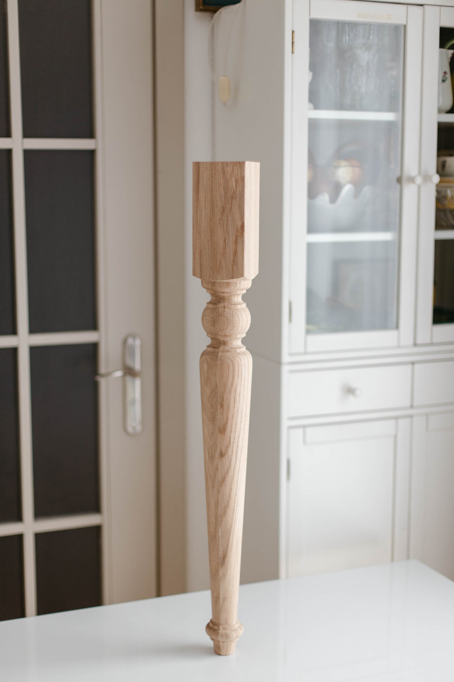 Wooden Table Support Leg – Handmade Furniture Base, H840 mm