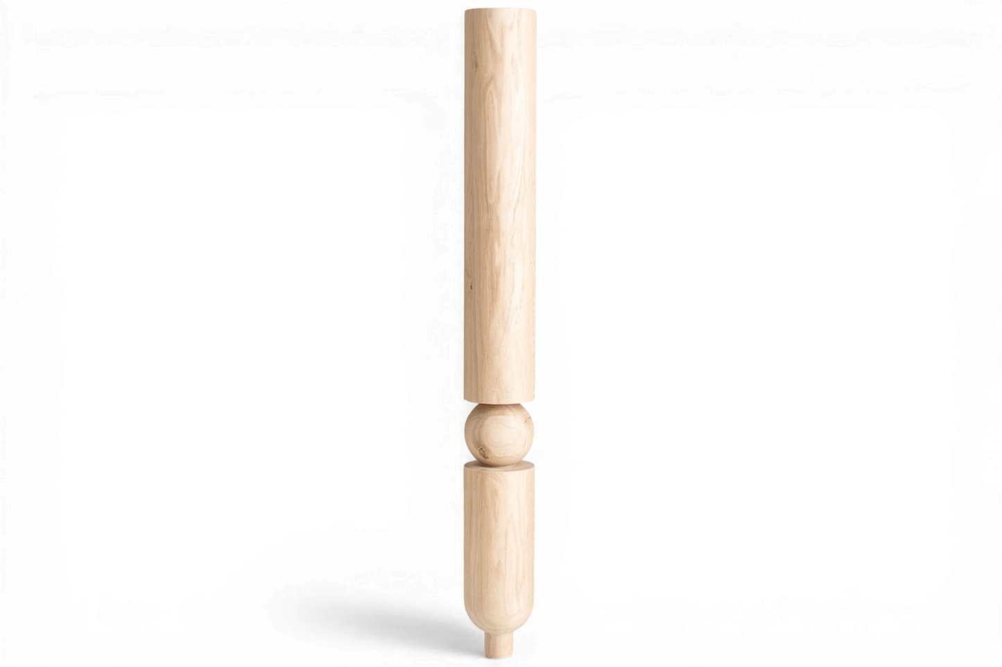 Gedrechseltes Tischbein aus Holz – abgerundete Kugel, 1000 mm