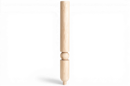 Gedrechseltes Tischbein aus Holz – abgerundete Kugel, 1000 mm