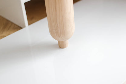 Gedrechseltes Tischbein aus Holz – abgerundete Kugel, 1000 mm