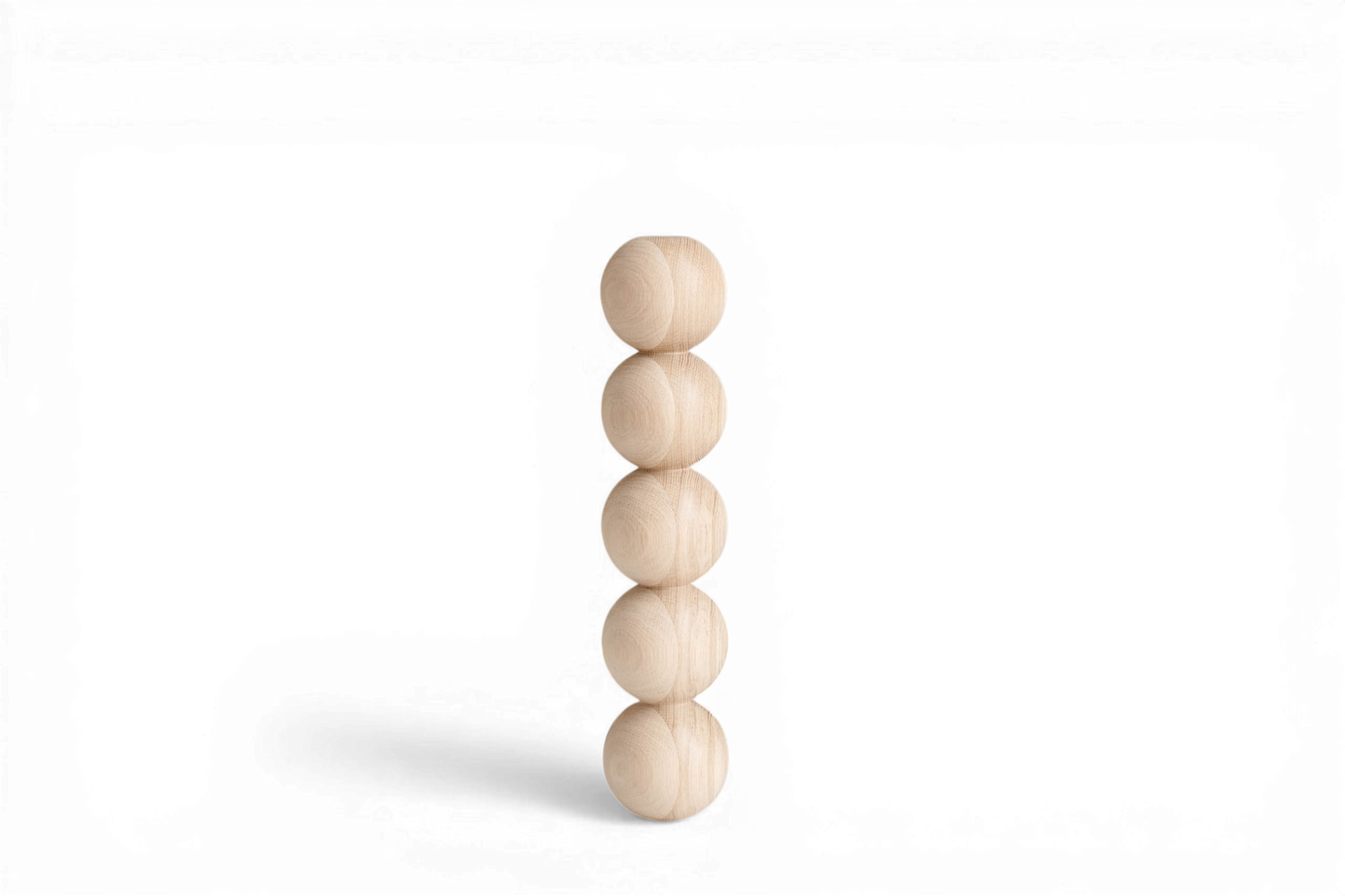 Holztischbein – Fünf Kugeldrechsel-Design, 409 mm
