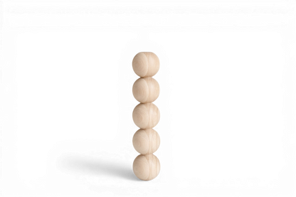 Holztischbein – Fünf Kugeldrechsel-Design, 409 mm