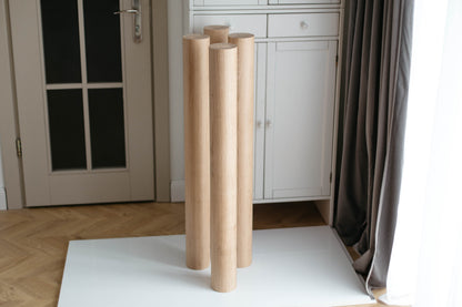 Möbelbeine aus Massivholz – handgefertigte gerade Tischbeine, 4er-Set, H900 mm