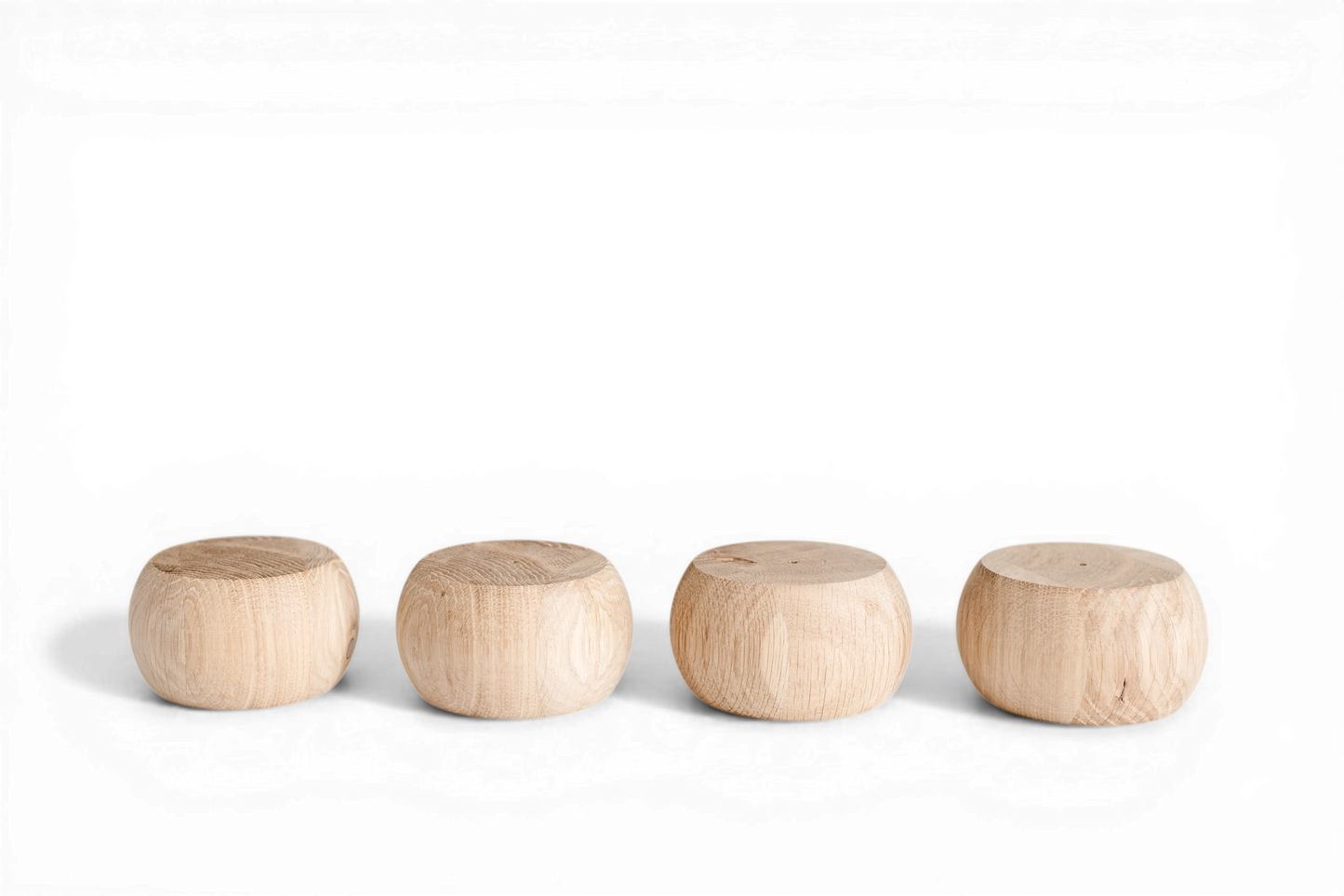 Möbelfüße aus Holz, 4er-Set – unlackierte Sofafüße, H50 mm