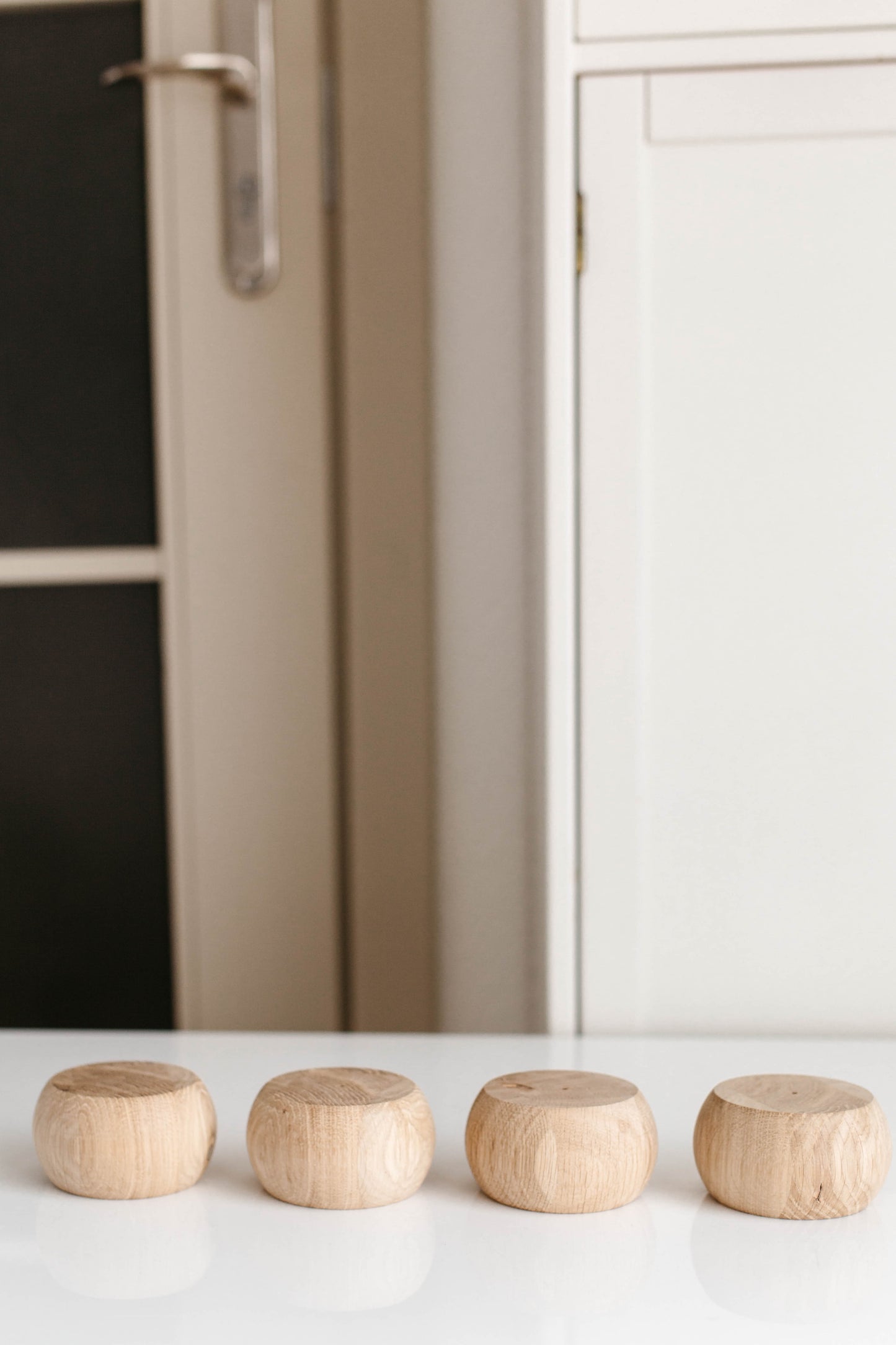 Möbelfüße aus Holz, 4er-Set – unlackierte Sofafüße, H50 mm
