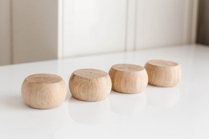 Möbelfüße aus Holz, 4er-Set – unlackierte Sofafüße, H50 mm