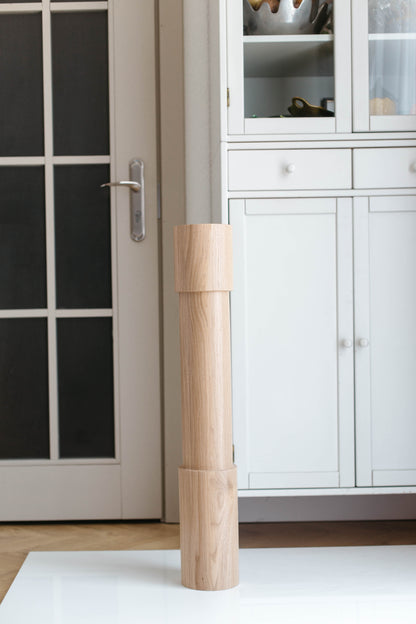 Tisch- & Barfuß aus Holz – Drechseldesign, H775 mm