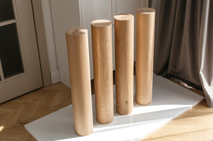 Solid Wood Furniture Legs – Handmade Straight Table Legs, Set of 4, H710 mm