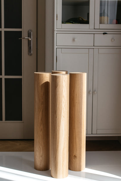 Solid Wood Furniture Legs – Handmade Straight Table Legs, Set of 4, H710 mm