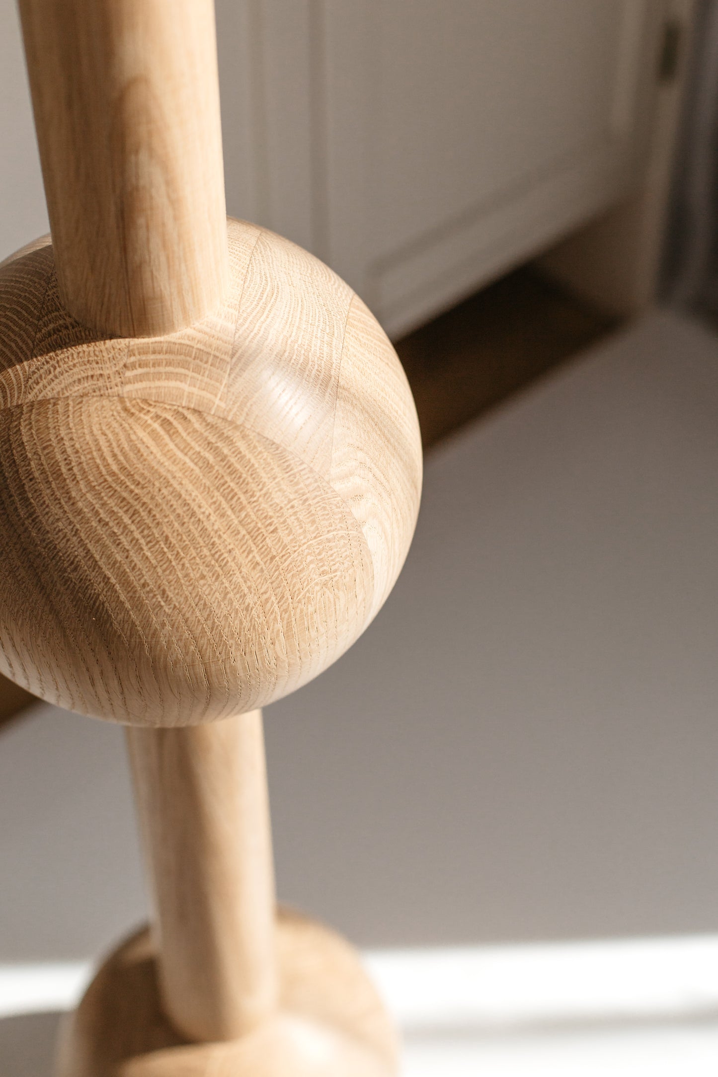 Wooden Furniture Legs With Spheres – Handmade Design, Set of 3, H710 mm