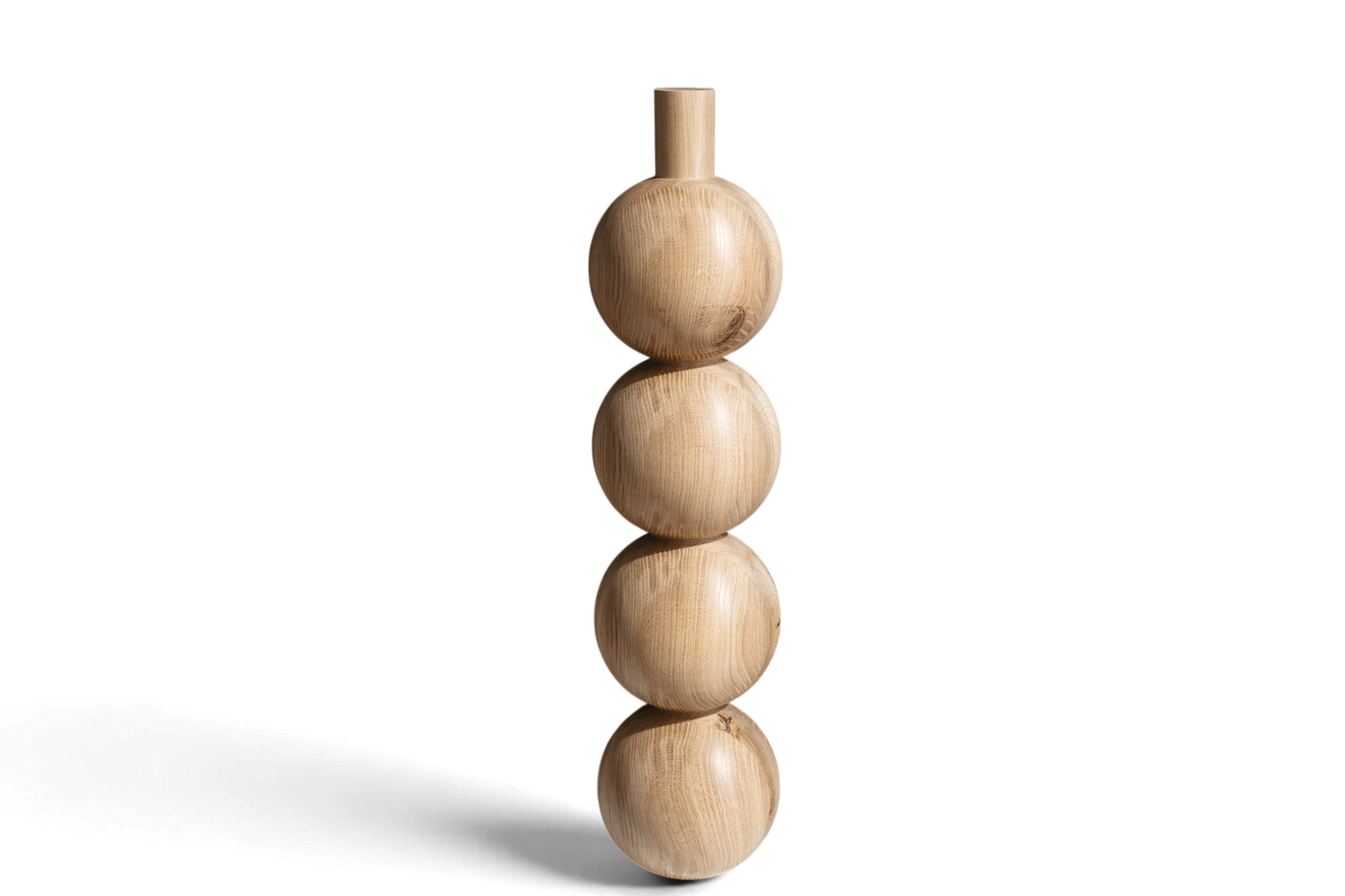 Wooden Furniture Leg with Four Sphere Details – Lathe-Turned Design, H710 mm