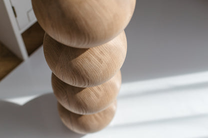 Wooden Furniture Legs With Spheres – Handmade Design, Set of 3, H710 mm